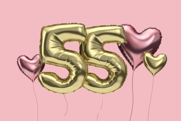 Привітання з 55-річчям мужчині