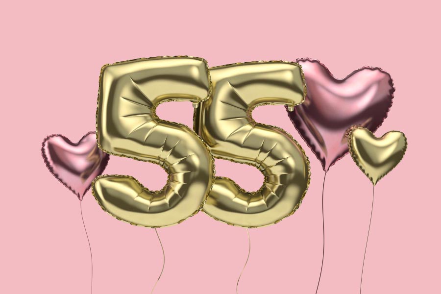 Привітання з 55-річчям мужчині